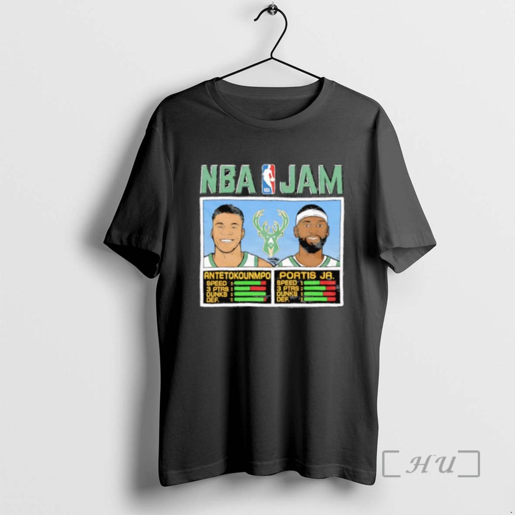 Trending Nba Jam Giannis Antetokounmpo And Bobby Portis Jr Tee Shirts Sweater