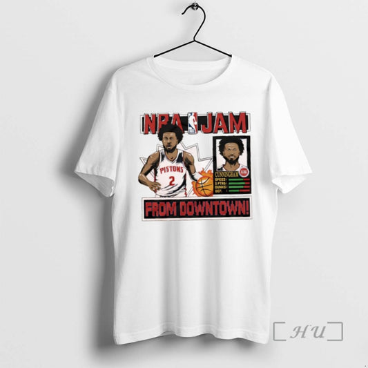 Trending Nba Jam Pistons Cade Cunningham From Downtown Tee Shirt Sweater