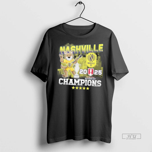 Trending Nashville Sc Mascot 2025 Us Open Cup Champions Graphic Tee Shirt Sweater