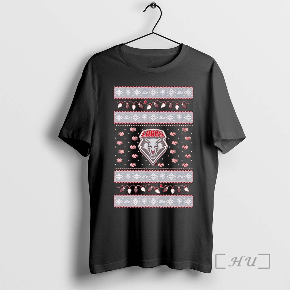 Trending New Mexico Lobos Ugly Christmas Light Premium T Shirt Sweater