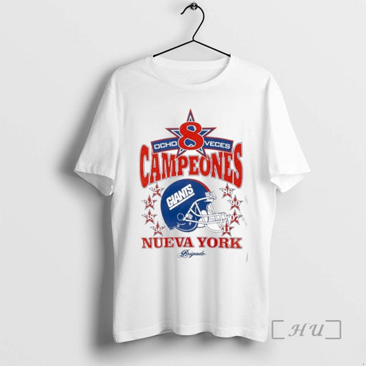 Trending New York Giants X Brigade Ocho 8 Veces Campeones Championship Nueva York T Shirts