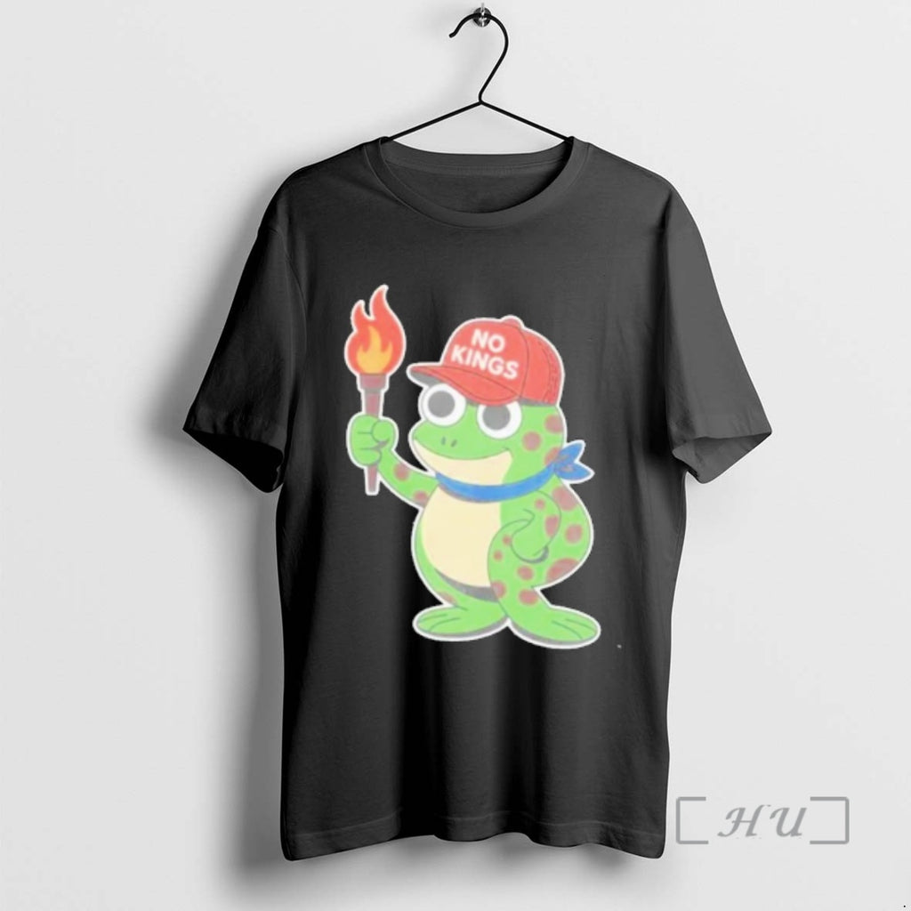 Trending No Kings Frog Fire Premium T Shirt Sweater