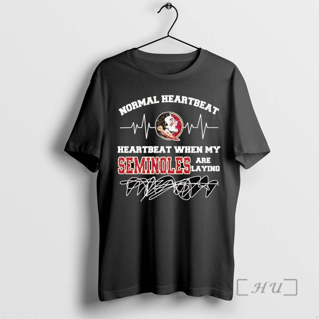 Trending Normal Heartbeat And Heartbeat When My Seminoles Are Playing Tee Shirts Sweater