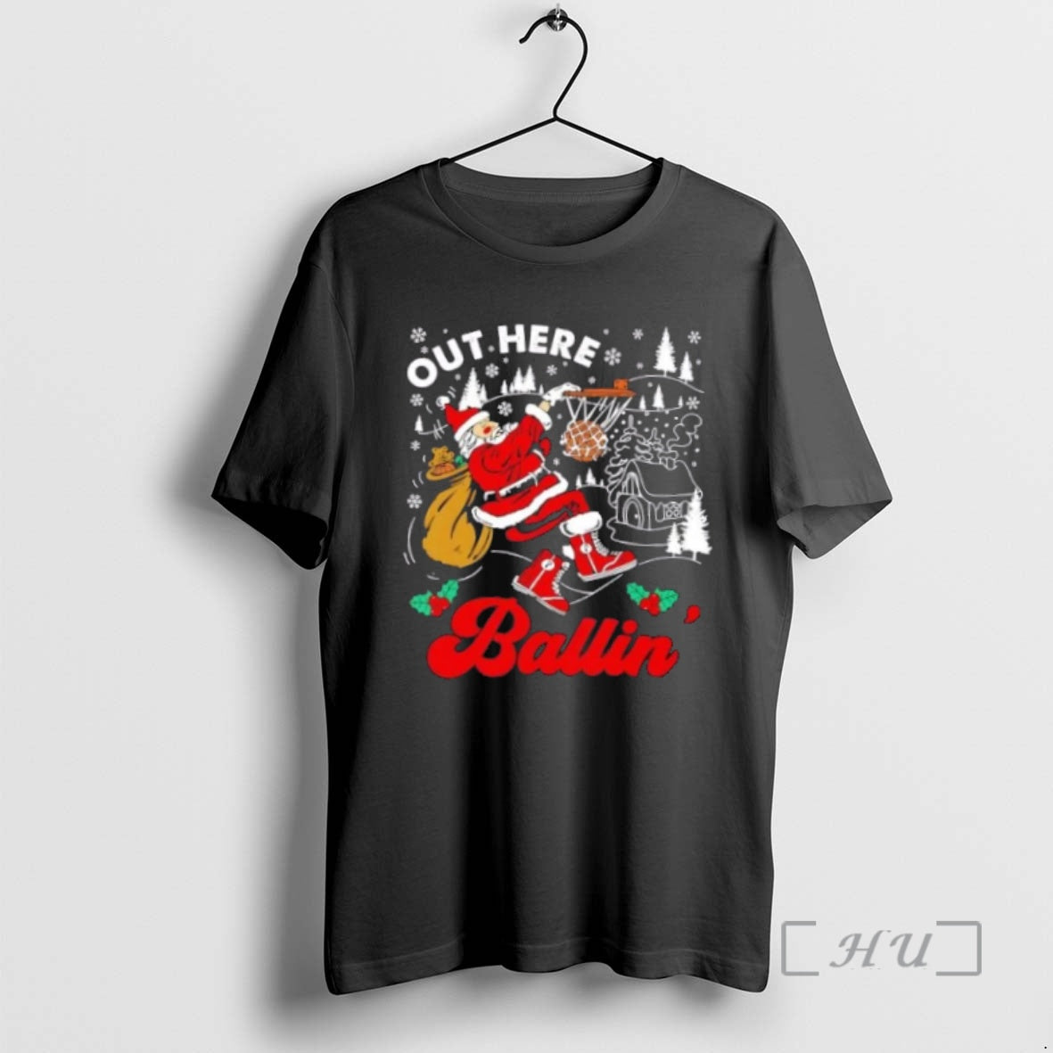 Trending Out Here Ballin Santa Christmas