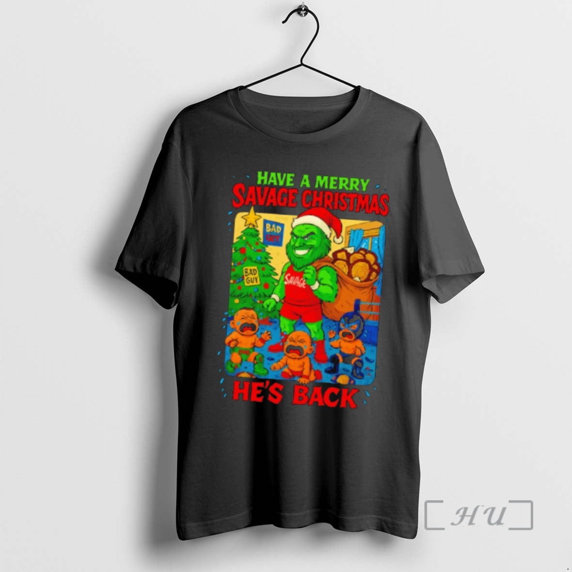 Trending Pj Savage Santa Have A Merry Savage Christmas Hes Back Premium T Shirts Sweater