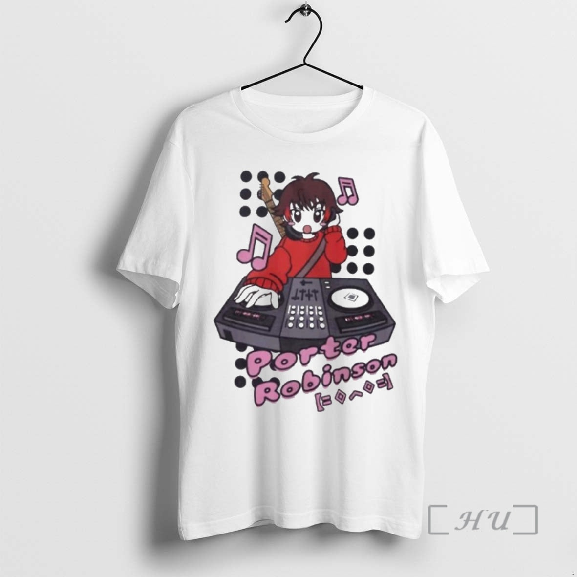 Trending Porter Robinson Anime Dj Character Smile World Tour 2024 2025 Premium T Shirts Sweater