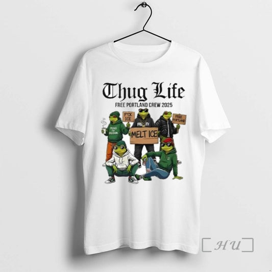 Trending Portland Frog Thug Life Free Portland Crew 2025 Tee Shirt Sweater