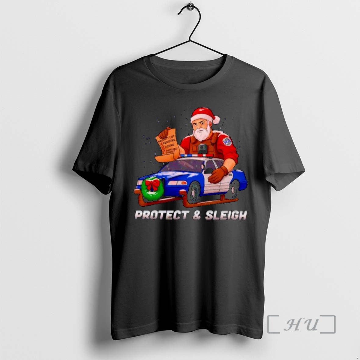 Trending Protect And Sleigh Naughty List Resisting Fleeing Disorderly Conduct Ornaments Premium T Shirts Sweater