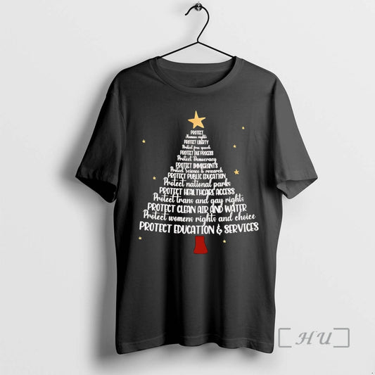 Trending Protect Democracy Christmas Tree Premium T Shirt Sweater