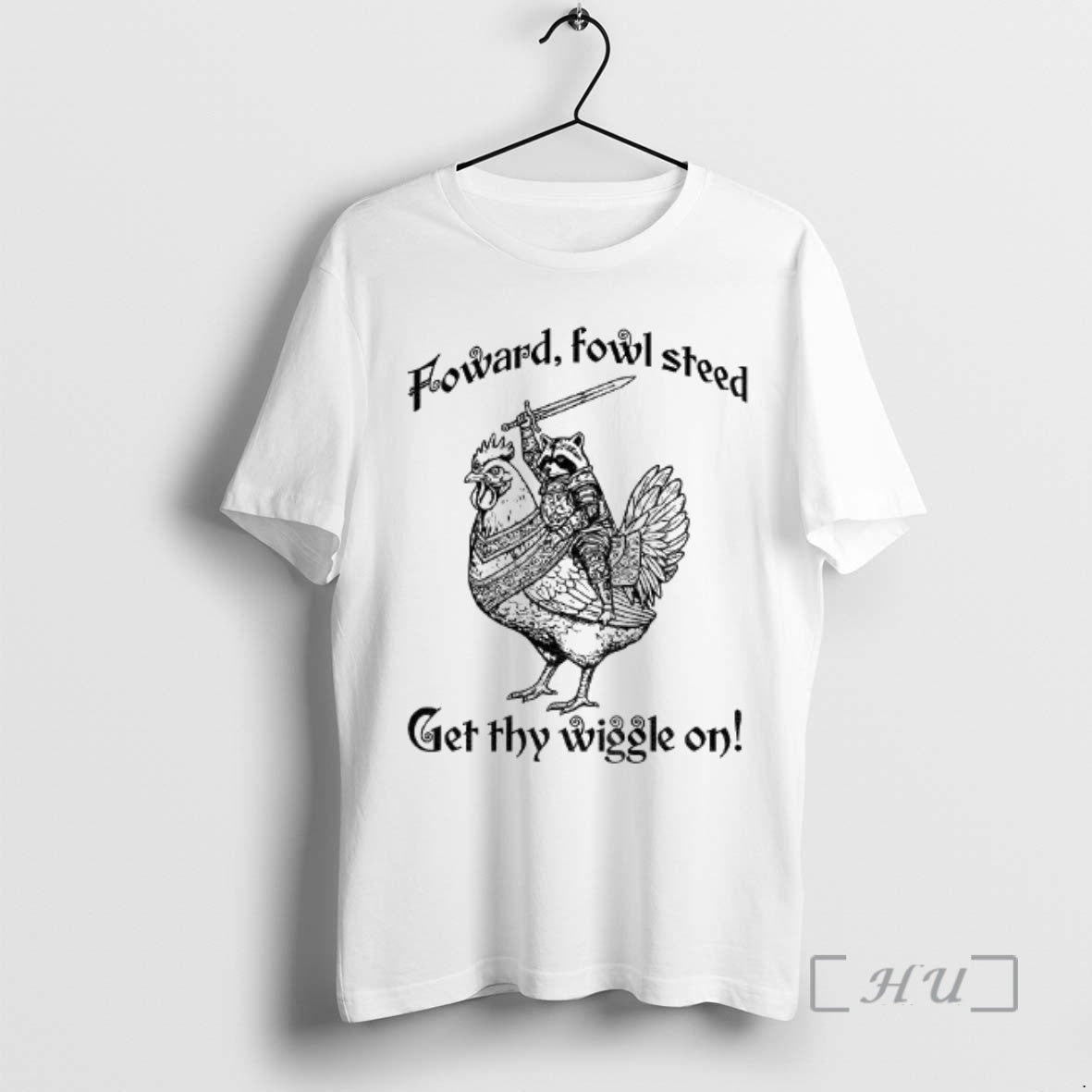 Trending Raccoon Riding Cock Foward Fowl Steed Get Thy Wiggle On Premium T Shirts Sweater