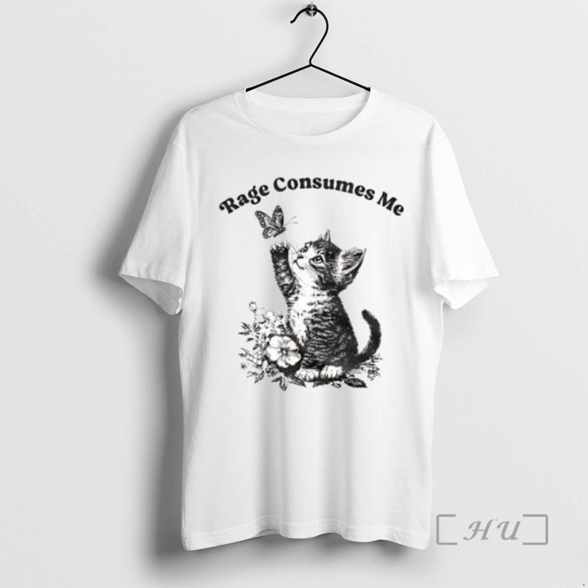 Trending Rage Consumes Me Cute Cat Meme Vintage Tee Shirts Sweater