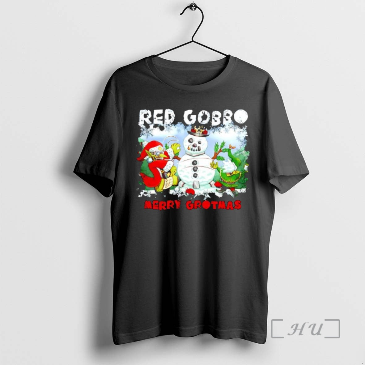 Trending Red Gobbo Merry Grotmas Christmas With Snow