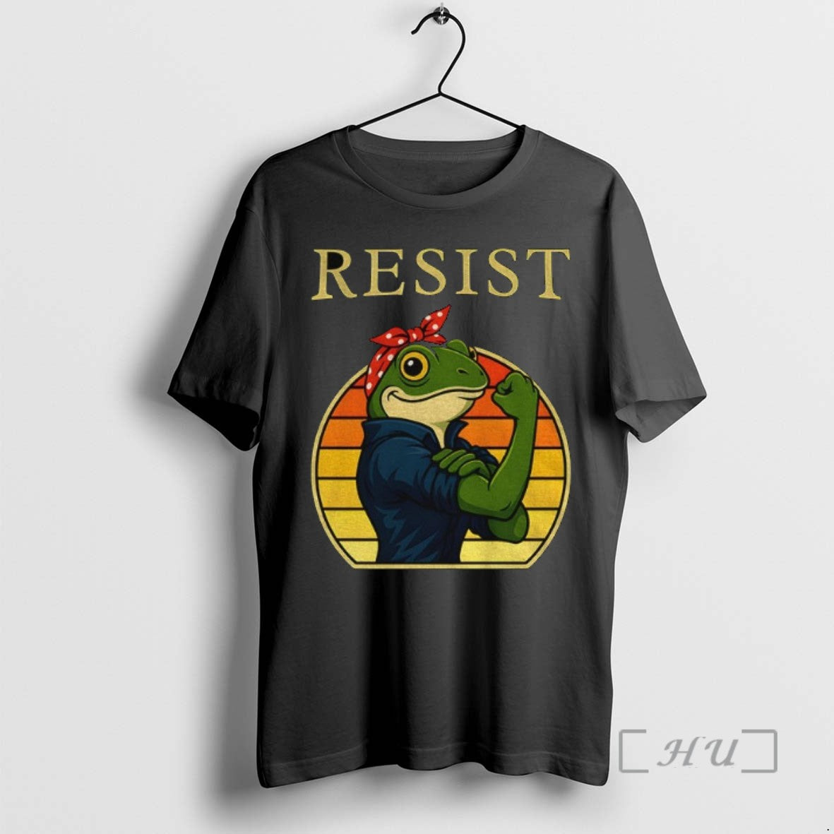 Trending Resist Frog Portland Rosie The Riveter Funny Political