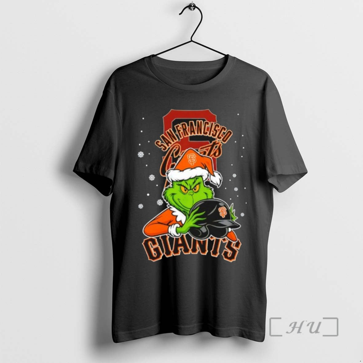 Trending San Francisco Giants Baseball Grinch Holding Helmet Christmas Tee Shirts Sweater