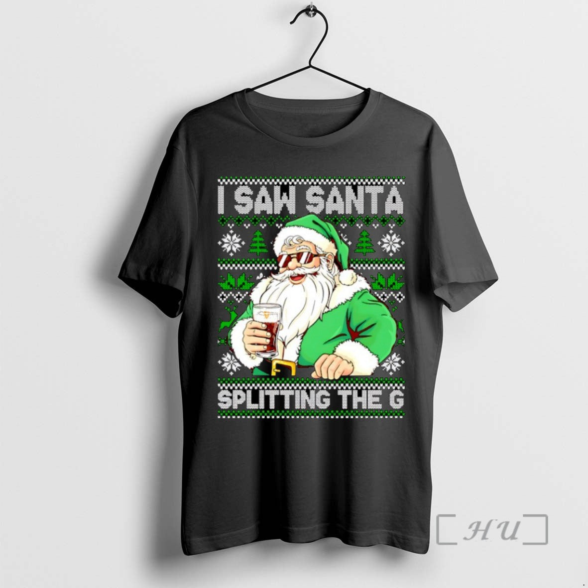Trending Santa Claus I Saw Santa Splitting The Guinness Ugly Christmas
