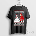 Trending Santa Claus And Snowman Frank Walks In A Winter Wonderland Ugly 2025 Premium