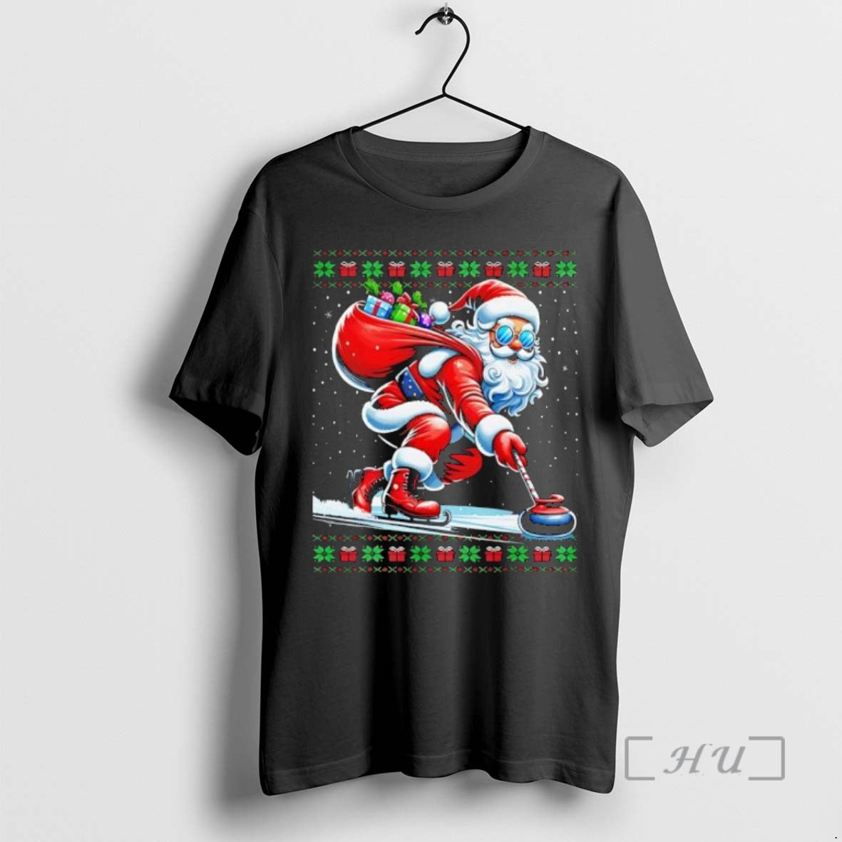 Trending Santa Curling Ugly Christmas