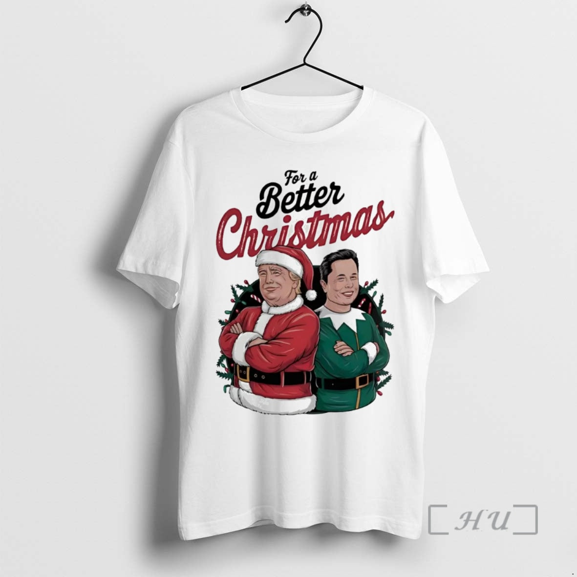 Trending Santa Trump Elon Elf For A Better Christmas Premium T Shirt Sweater