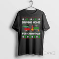 Trending Santa Tractor Driving Home For Christmas Ugly Christmas Sweat Premium T Shirt Sweater