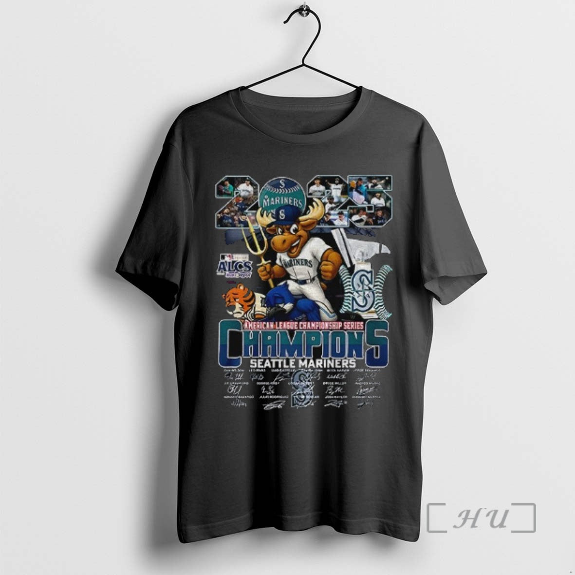 Trending Seattle Mariners 2025 American League Championship Series Champions Alcs Signatures Tee Shirt Sweater