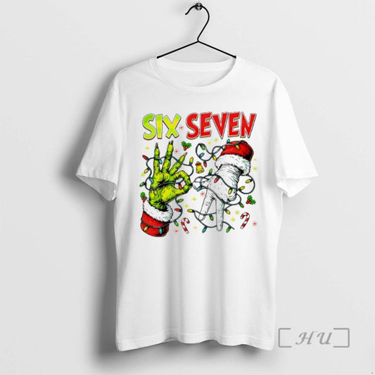 Trending Six Seven Grinch Hand Lightning Christmas