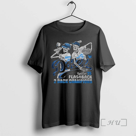 Trending Skeleton Los Angeles Dodgers 2025 Mlb Baseball Players World Series Flashback 2 Back Champions