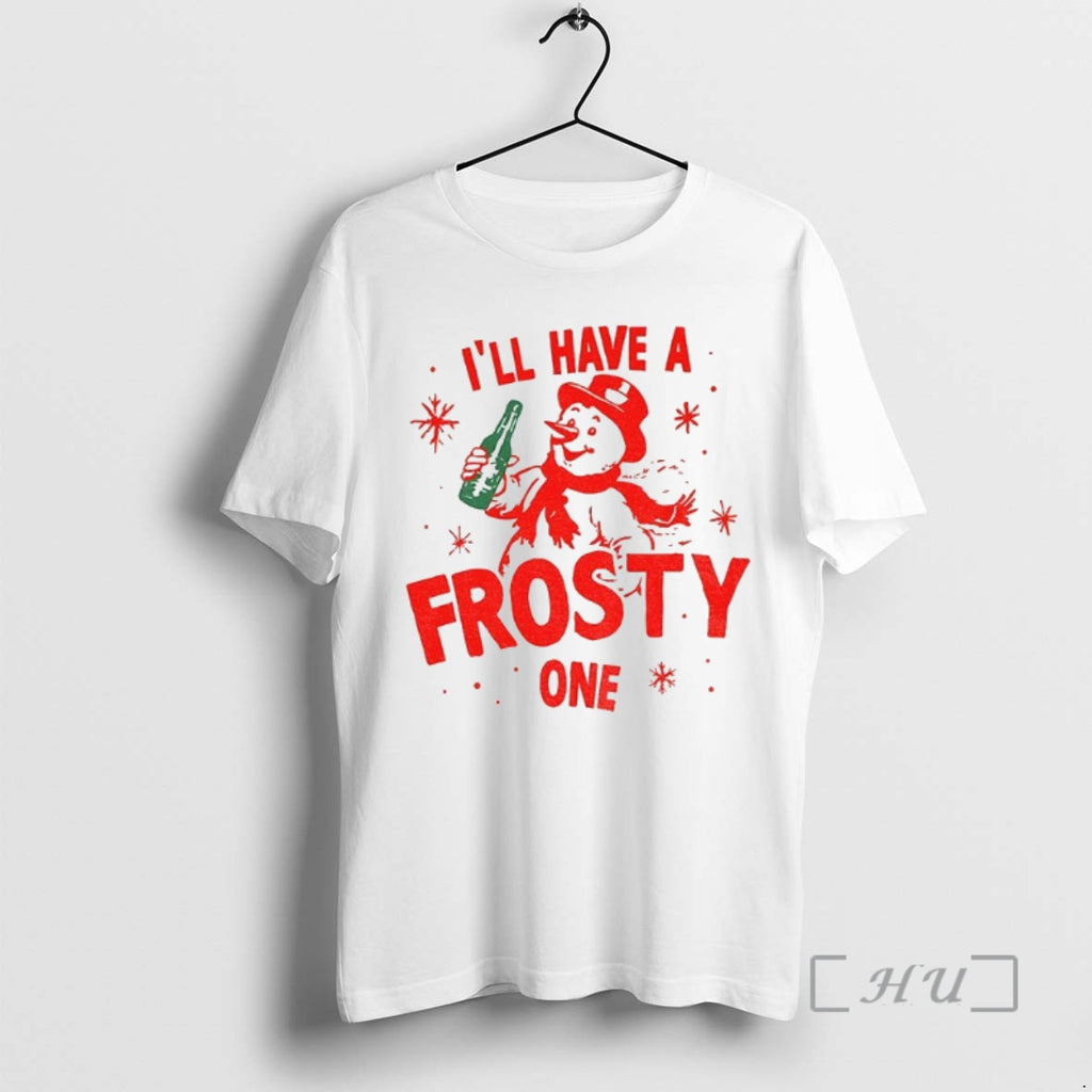 Trending Snowman Ill Have A Frosty One Merry Christmas 2025 Premium T Shirt Sweater