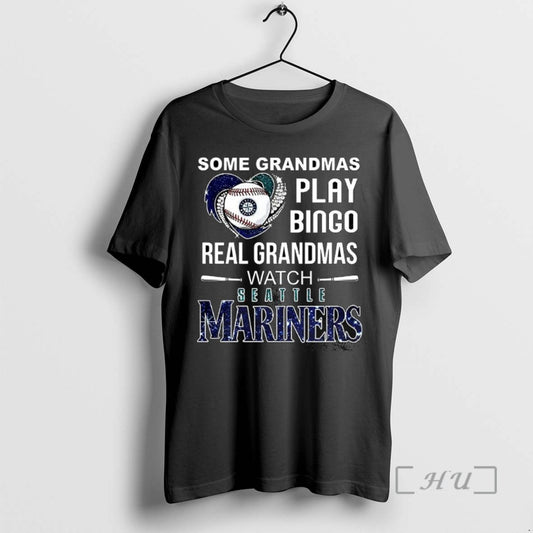 Trending Some Grandmas Play Bingo Real Grandmas Watch Seattle Mariners Baseball Diamond Heart T Shirts