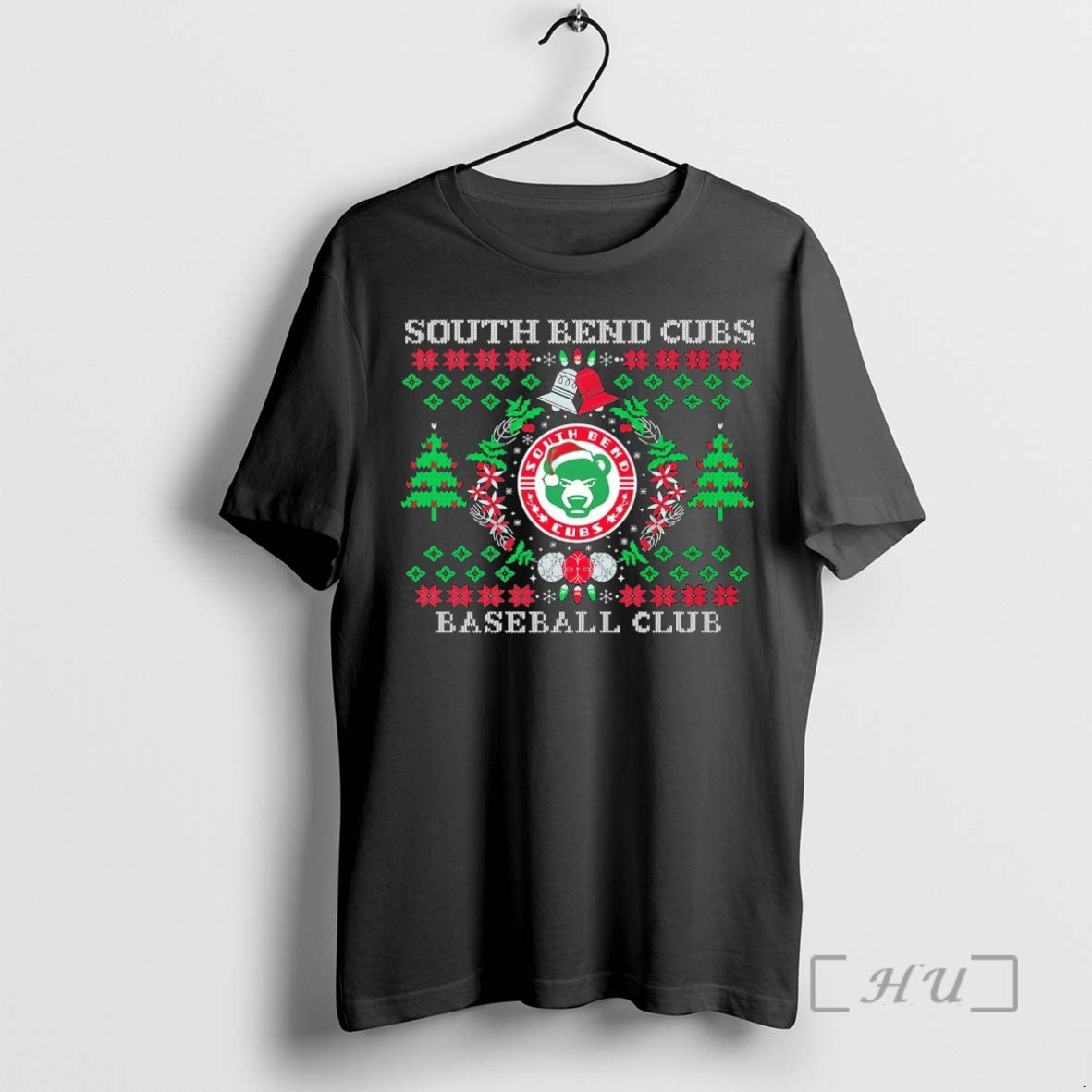Trending South Bend Cubs Baseball Club Wreath Christmas Premium T Shirt Sweater