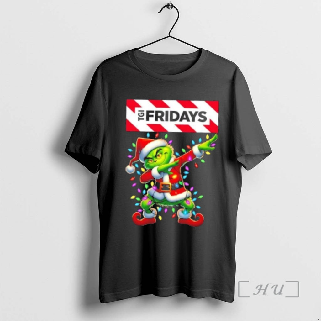 Trending Tgi Fridays Grinch Dabbing Merry Christmas Premium T Shirt Sweater