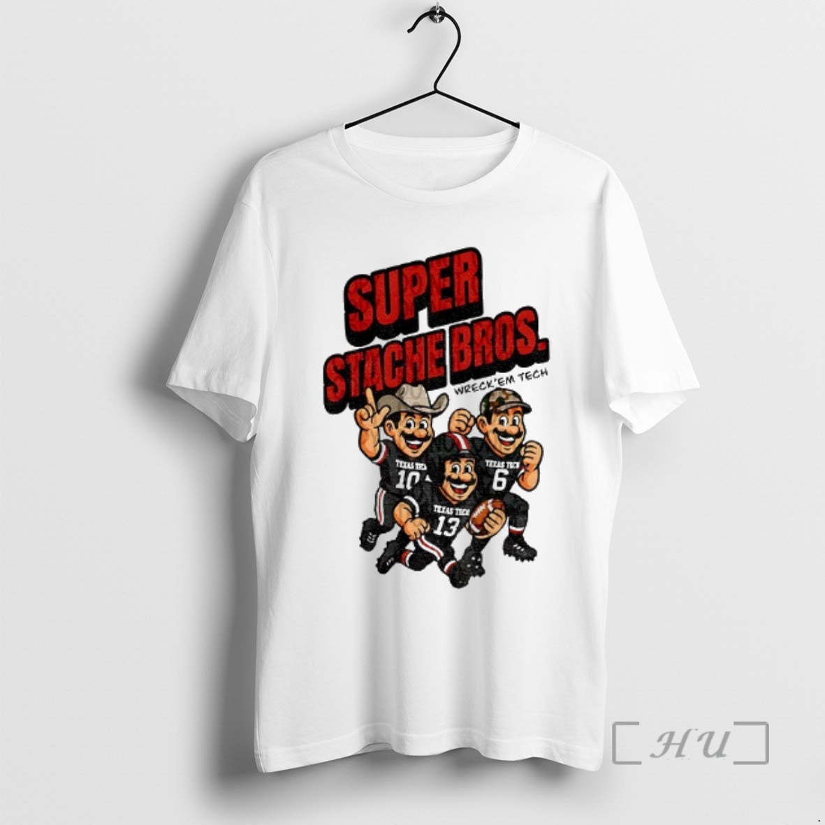 Trending Texas Tech Red Raiders Football Super Stache Bros Cartoon Game Day Premium T Shirts