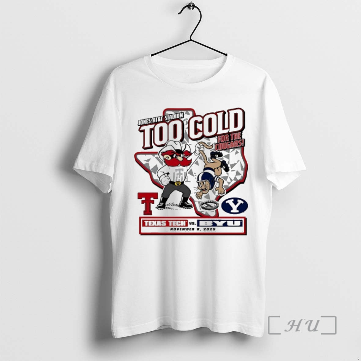 Trending Texas Tech Vs Byu 2025 Too Cold For The Cougars Gameday Mascot Premium