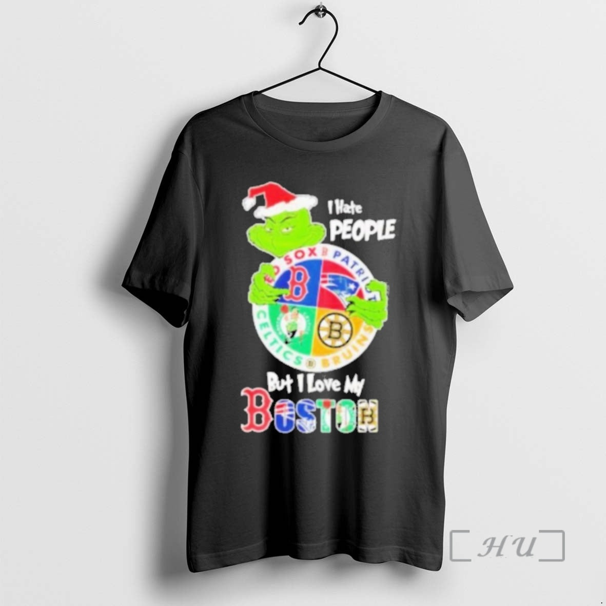 Trending The Grinch I Hate People But I Love My Boston Team Black Premium