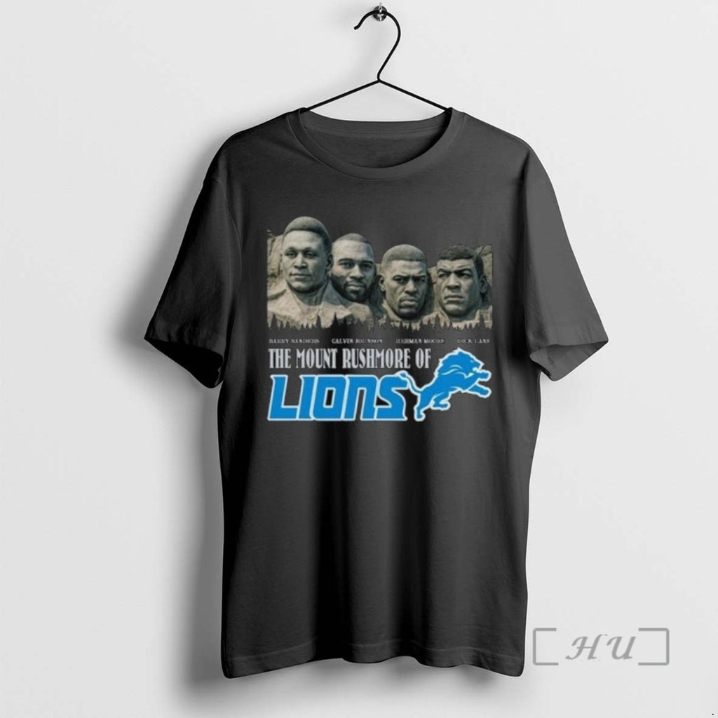 Trending The Mount Rushmore Of Detroit Lions Legends 2025 Long Sleve Tee Shirts Sweater