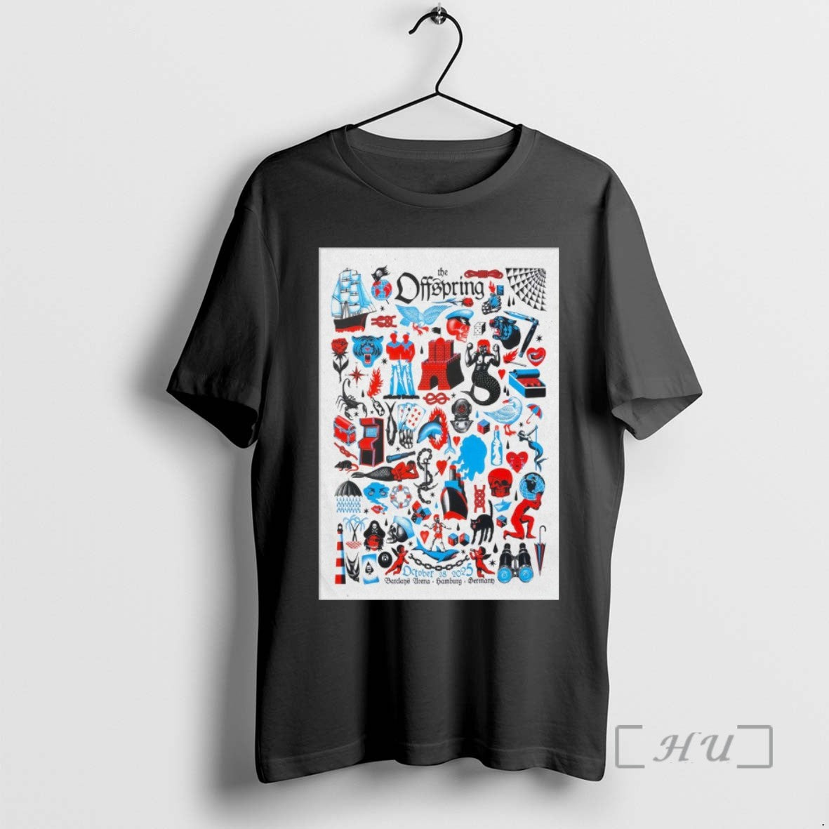 Trending The Offspring Barclays Arena Hamburg Germany October 28 2025 Tour Tee Shirts Sweater