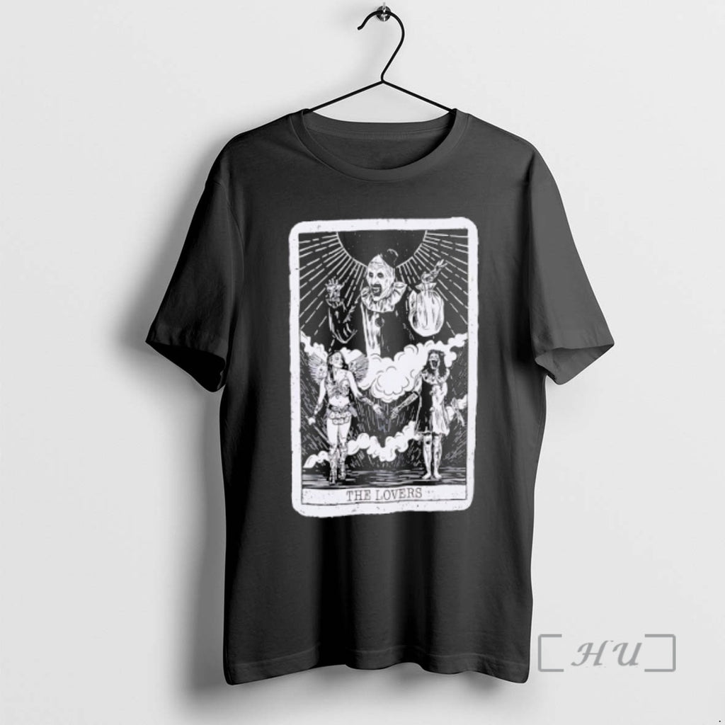 Trending The Lovers Terrifier Art The Clown Tarot Card Premium T Shirt Sweater