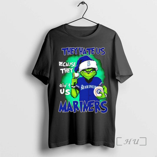 Trending They Hate Us Because They Aint Us Seattle Marimers Grinch Tee Shirt Sweater
