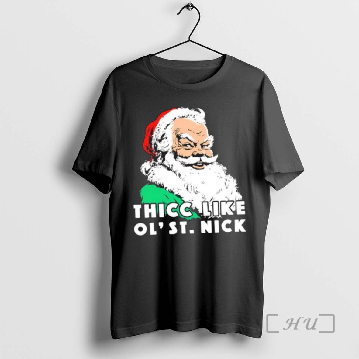 Trending Thicc Like Ol Saint Nick Santa Christmas