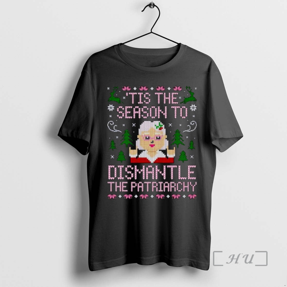 Trending Tis The Season To Dismantle The Patriarchy Ugly Christmas Ornaments Premium T Shirt Sweater
