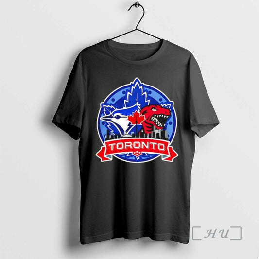 Trending Toronto Raptors X Toronto Blue Jays Hybrid Logo Tee Shirts Sweater