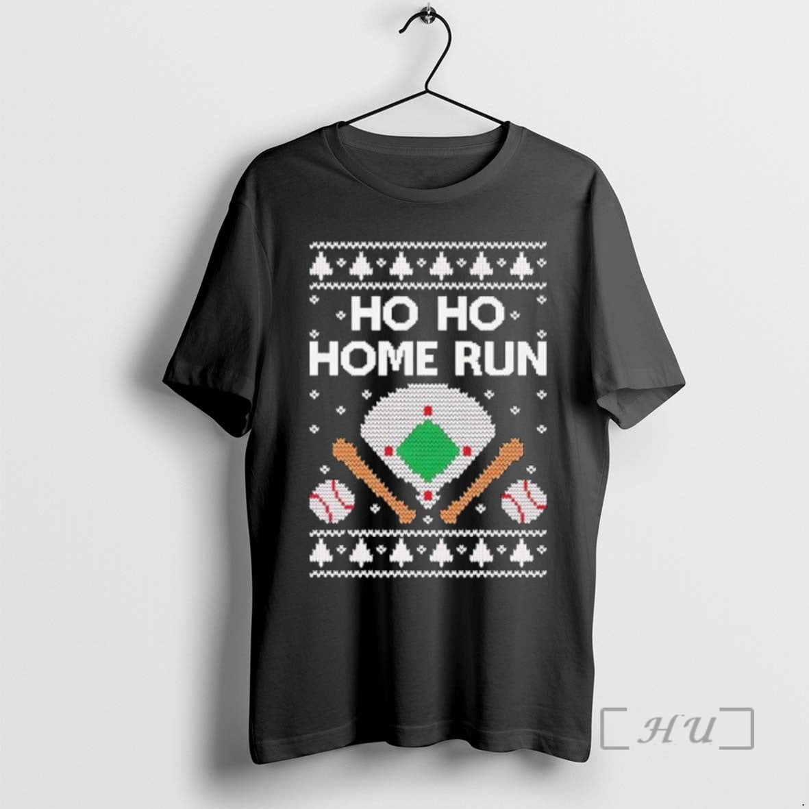 Trending Tstars Ho Ho Home Run Ugly Christmas