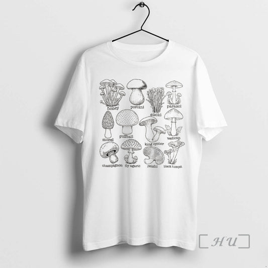 Trending Types Of Mushrooms Sketch Vintage