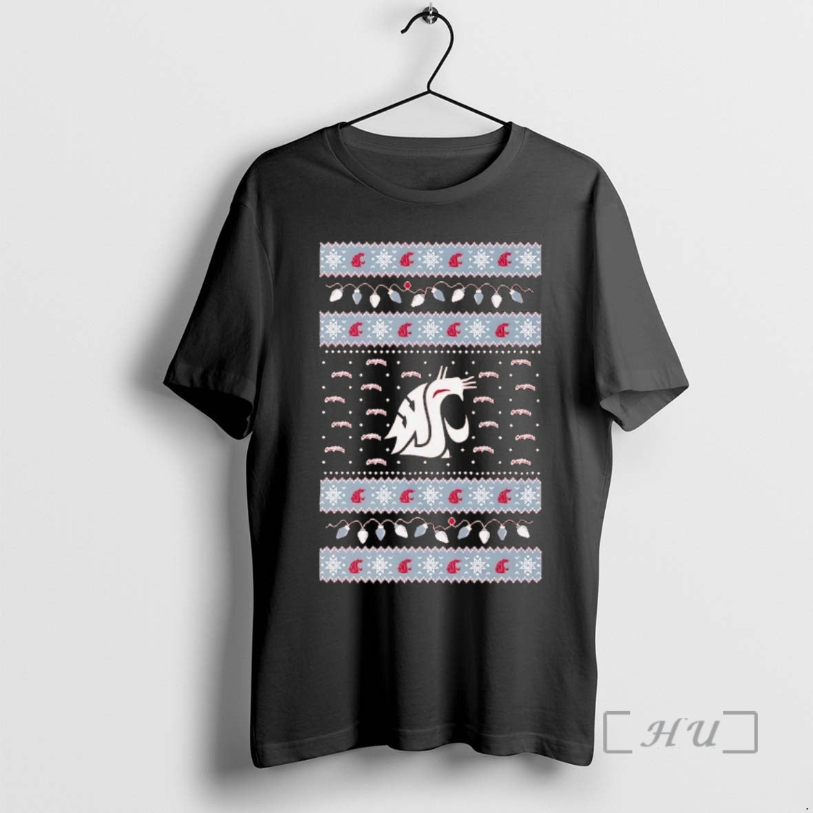 Trending Washington State Cougars Ugly Christmas Light Premium T Shirt Sweater