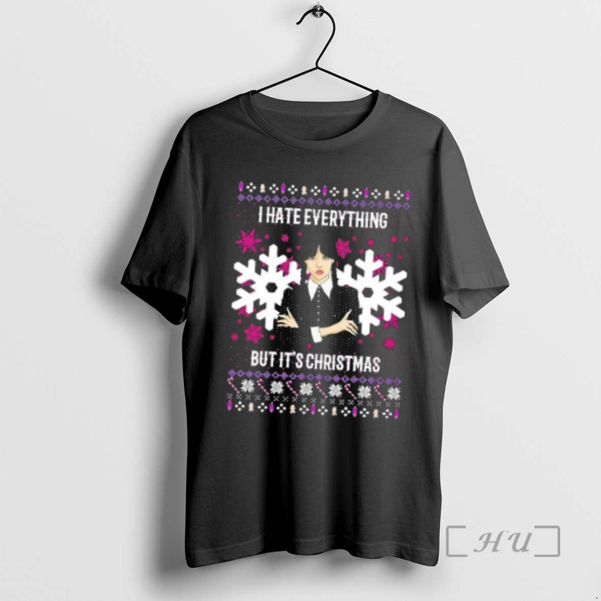 Trending Wednesday Addams I Hate Everything But Its Christmas Ugly Christmas Premium T Shirts Sweater