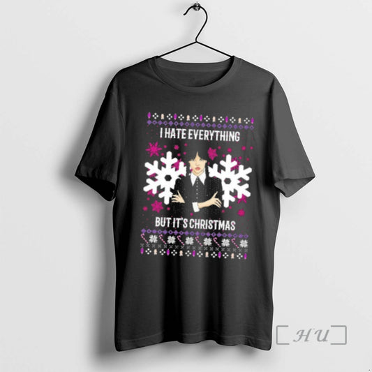 Trending Wednesday Addams I Hate Everything But Its Christmas Ugly Christmas Premium T Shirts Sweater