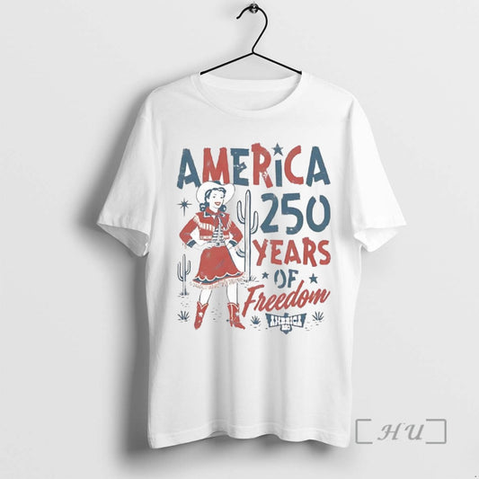Trending Western Cowgirl America 250 Years Of Freedom Tee Shirt Sweater
