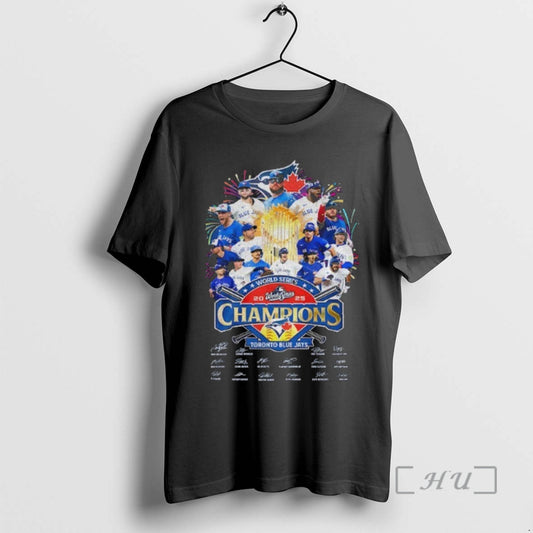 Trending World Series 2025 Champions Toronto Blue Jays Signed Mlb Premium T Shirt Sweater