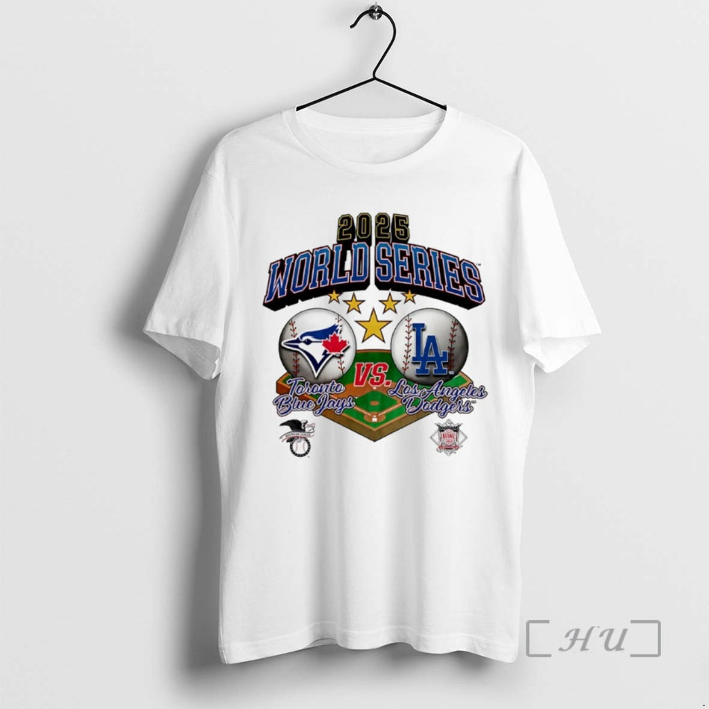 Trending World Series 2025 Toronto Blue Jays Vs Los Angeles Dodgers Baseball Stadium T Shirts