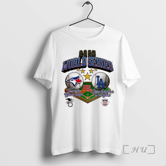 Trending World Series 2025 Toronto Blue Jays Vs Los Angeles Dodgers Baseball Stadium T Shirts