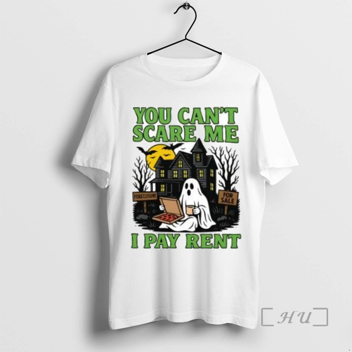 Trending You Cant Scare Me I Pay Rent Ghost Halloween Tee Shirts Sweater